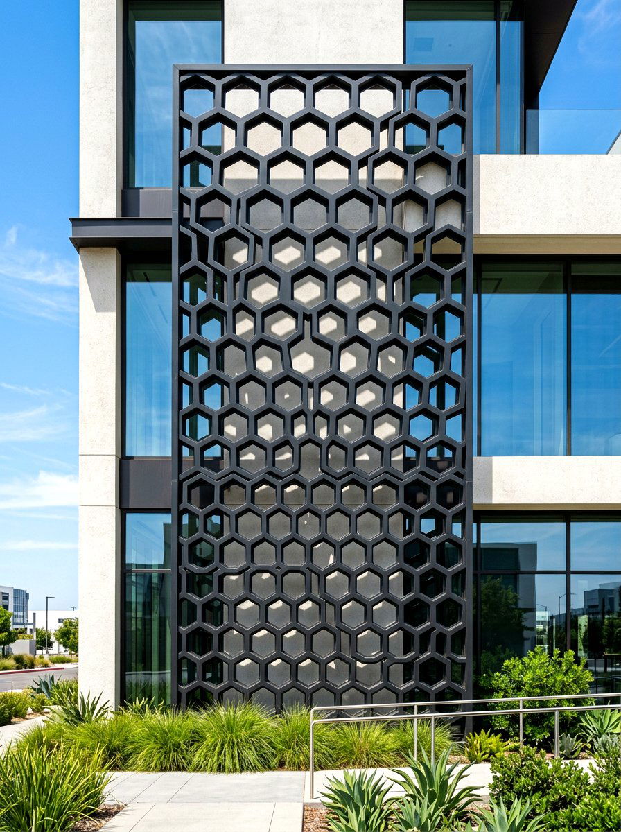 Geometric pattern lattice panel - 30 lattice privacy ideas