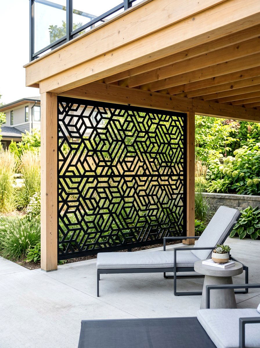 Geometric pattern lattice - 30 deck skirting lattice ideas