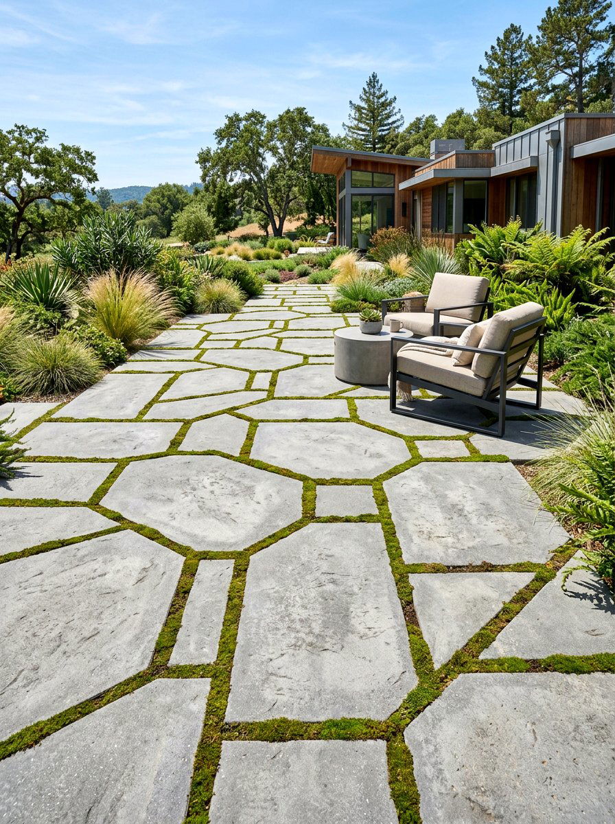 Geometric paving layout - 30 modern garden ideas