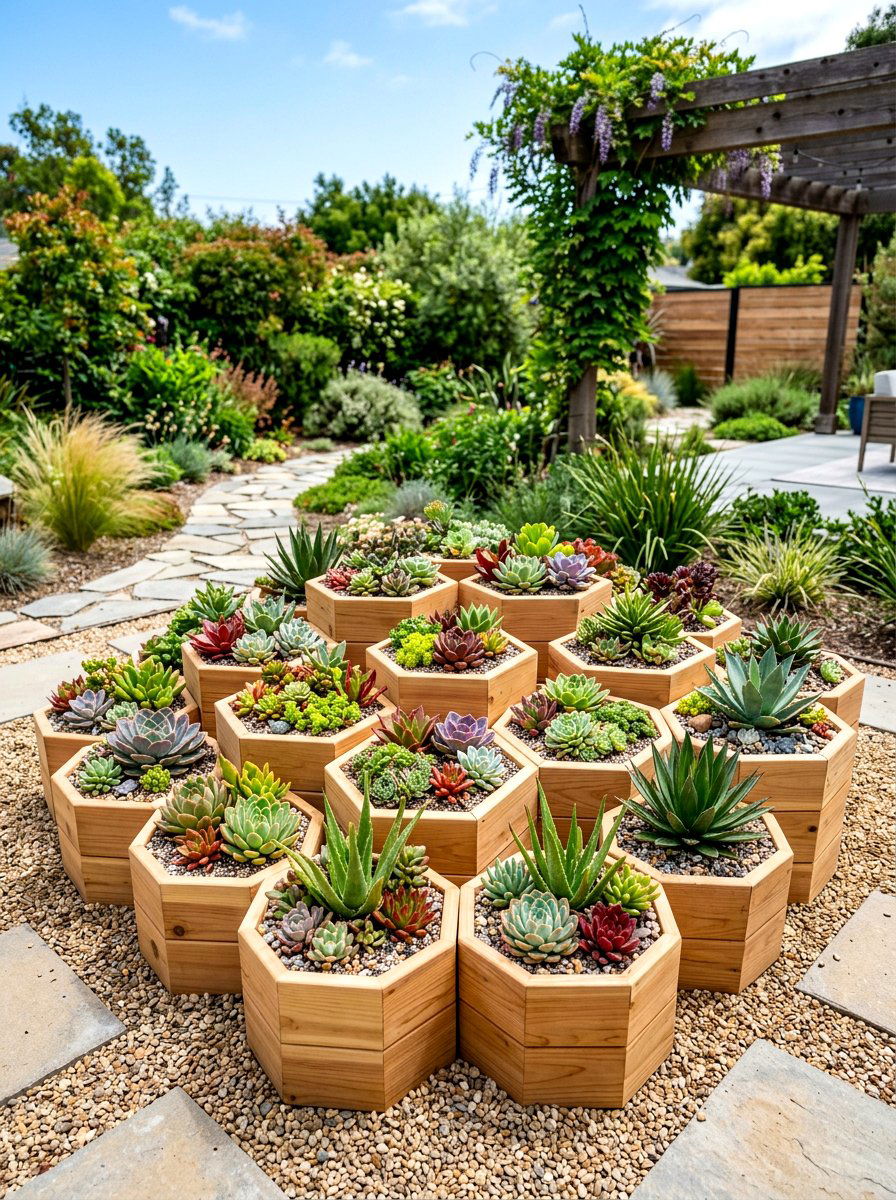 Geometric shaped garden bed - 30 modern raised bed ideas