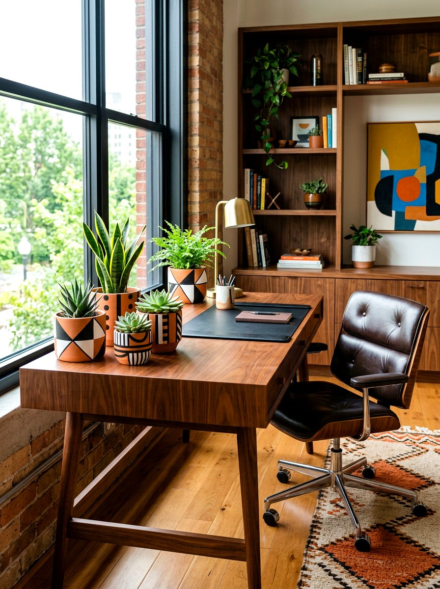 Geometric terracotta pots - 30 terracotta pot ideas