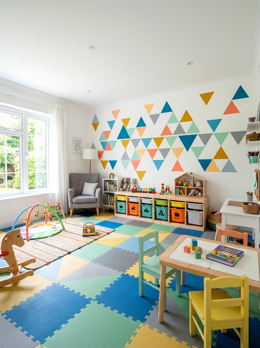 Geometric wall decals - 30 empty wall ideas