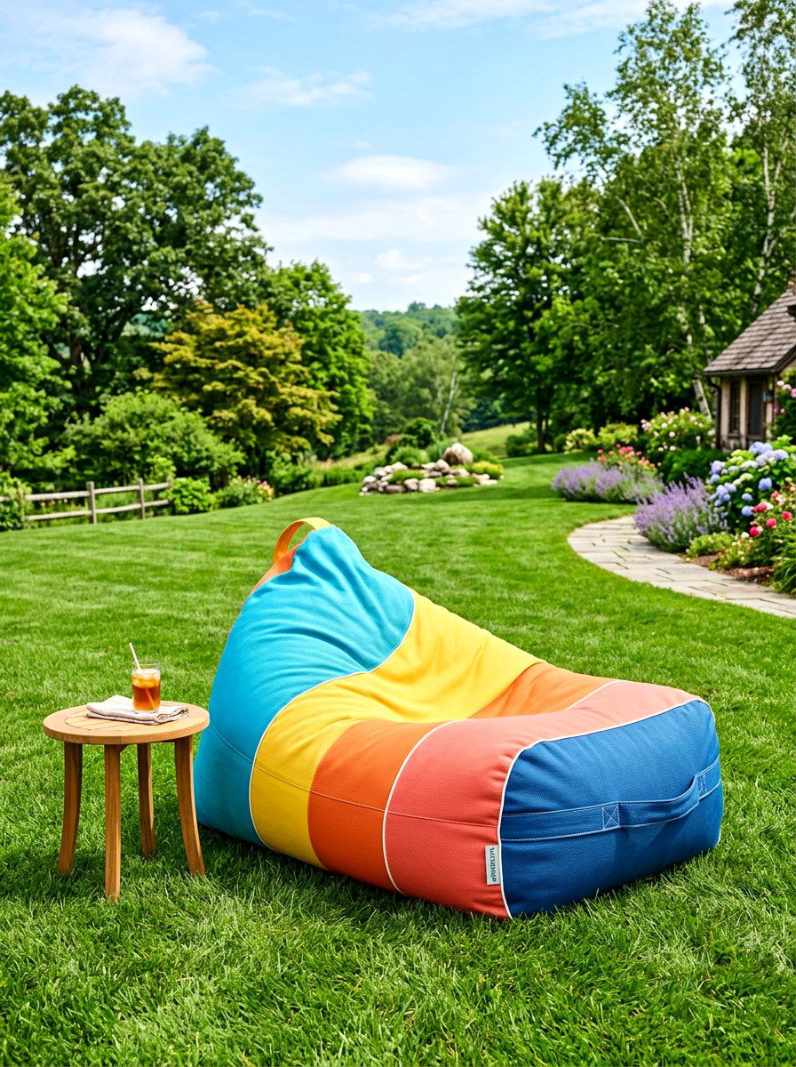 Giant Bean Bag Lounge - 30 stargazing backyard ideas