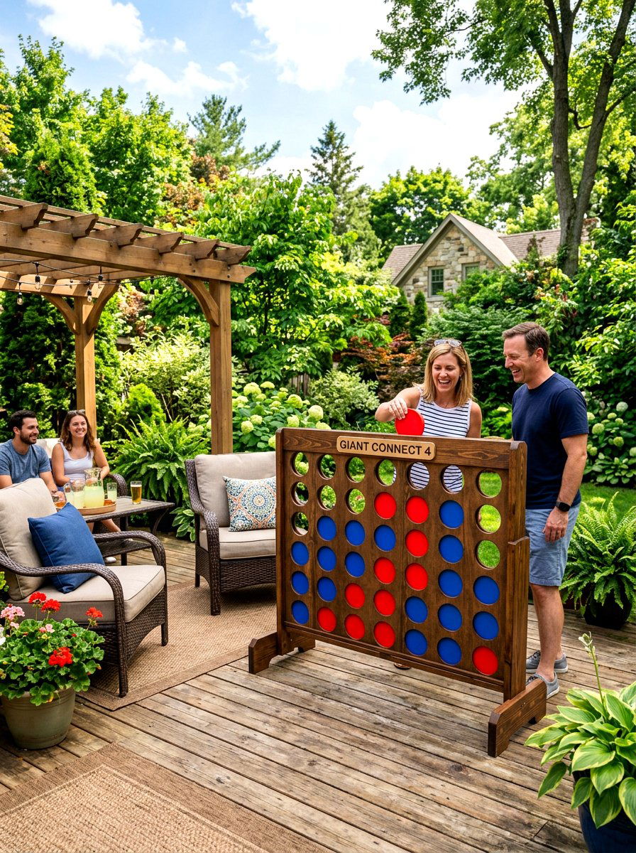 Giant Connect Four Game - 30 backyard game area ideas
