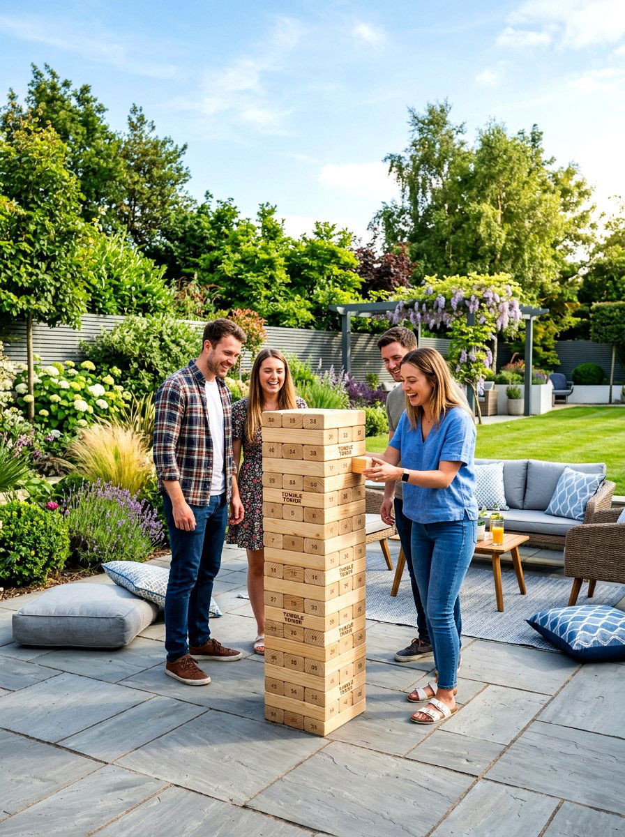 Giant Jenga Set - 30 backyard game area ideas