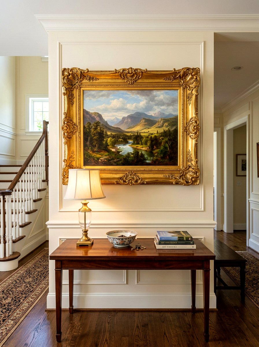 Gilded Frame Art - 30 old world entryway ideas
