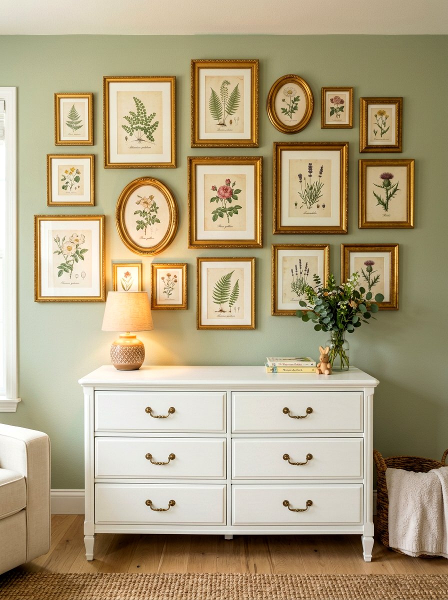 Gilded Frame Gallery Wall Nursery - 30 French nursery decor ideas