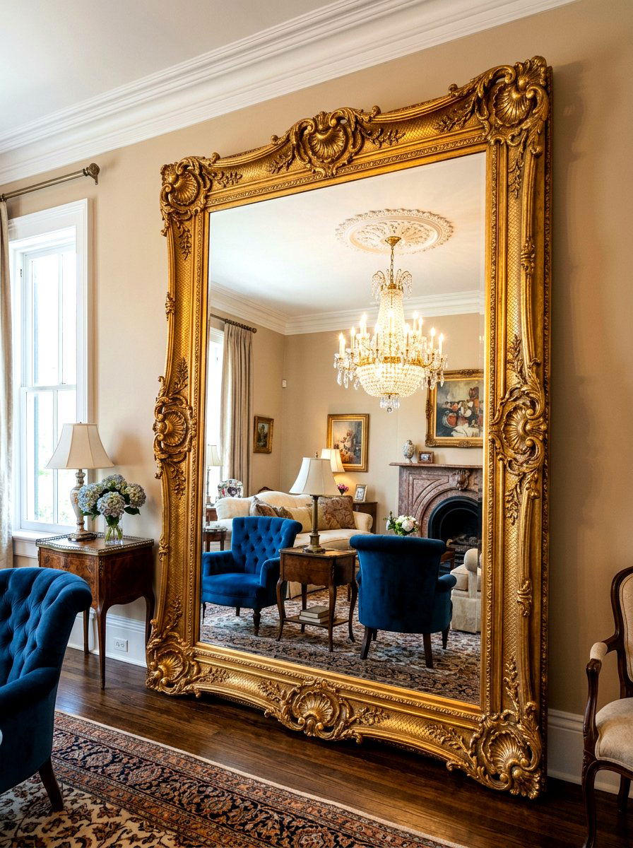 Gilded Mirror Living Room - 30 classic traditional living room ideas