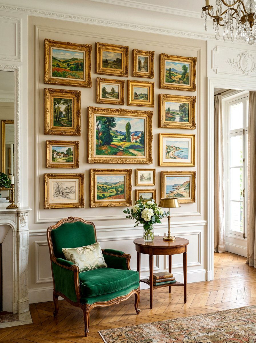 Gilded Picture Frames - 30 french country decor ideas