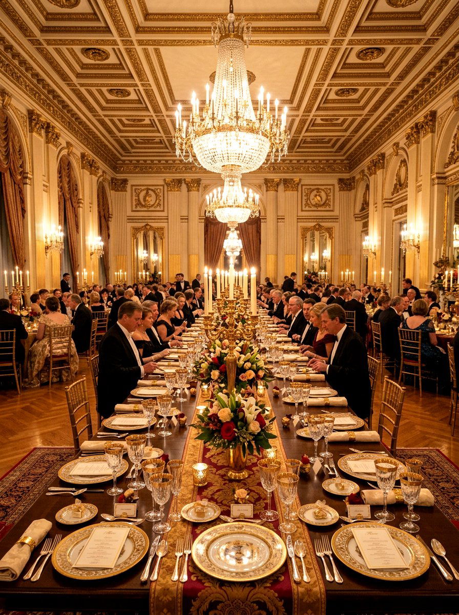 Gilded age ballroom banquet - 30 vintage tablescape ideas