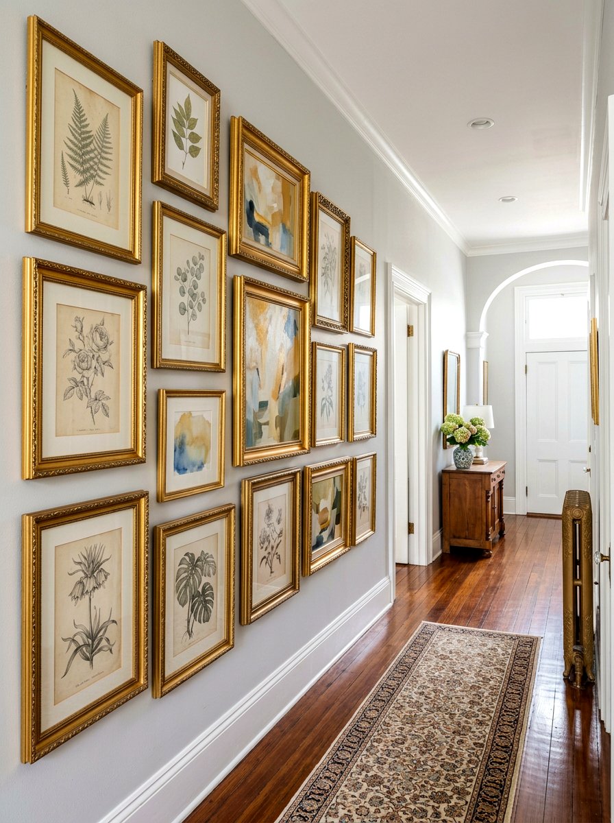Gilded picture frames - 30 antique decor styling ideas