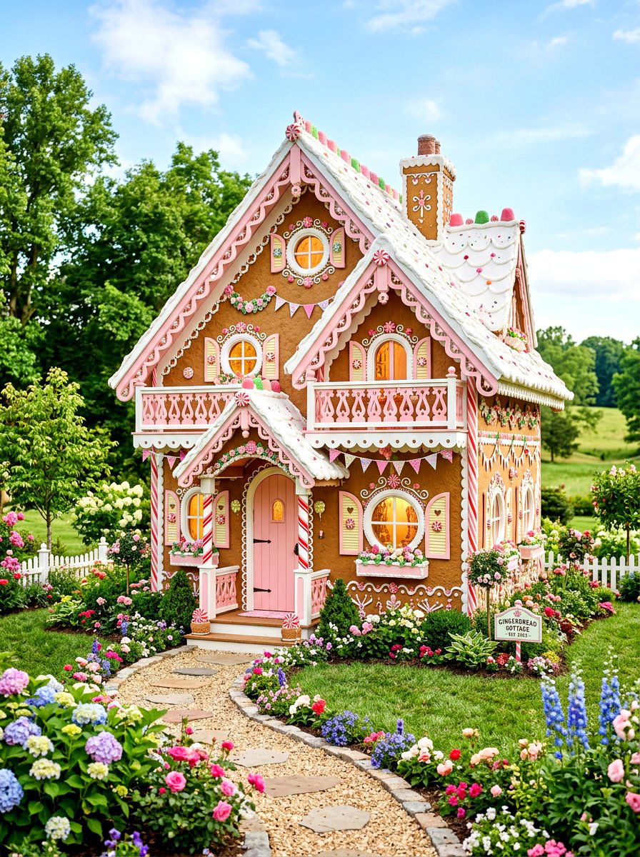 Gingerbread House Exterior - 30 storybook cottage exterior ideas