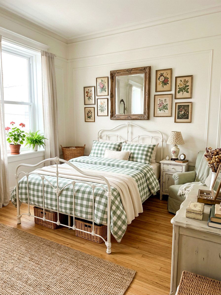 Gingham Pattern - 30 spring bedroom refresh ideas