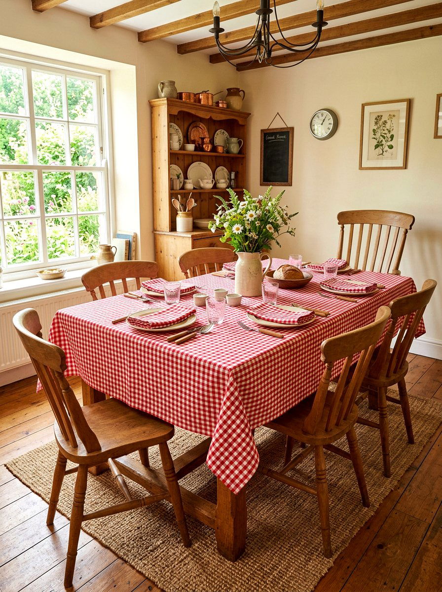 Gingham kitchen linens - 30 grandma core kitchen ideas