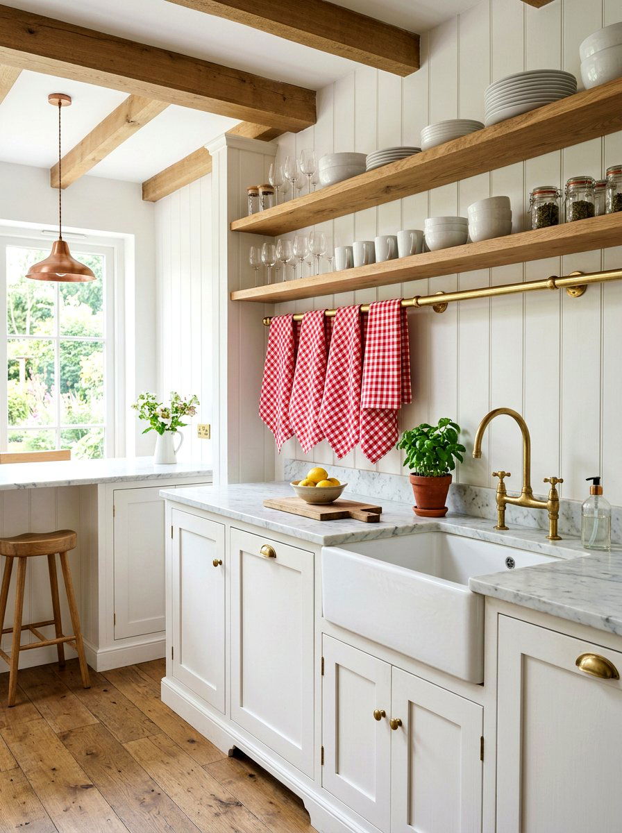Gingham kitchen towels - 30 gingham decor ideas