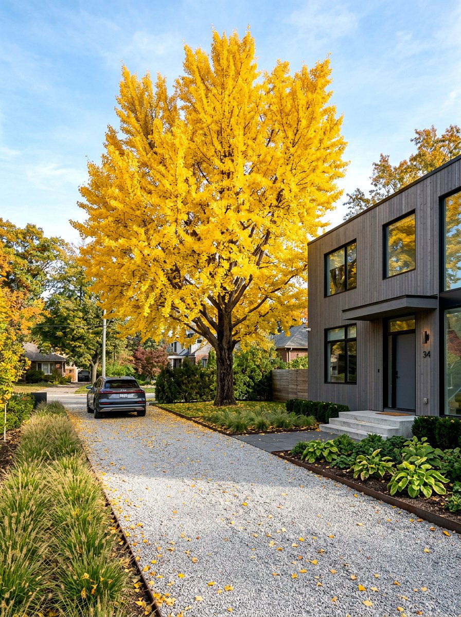 Ginkgo Biloba - 30 front yard tree ideas