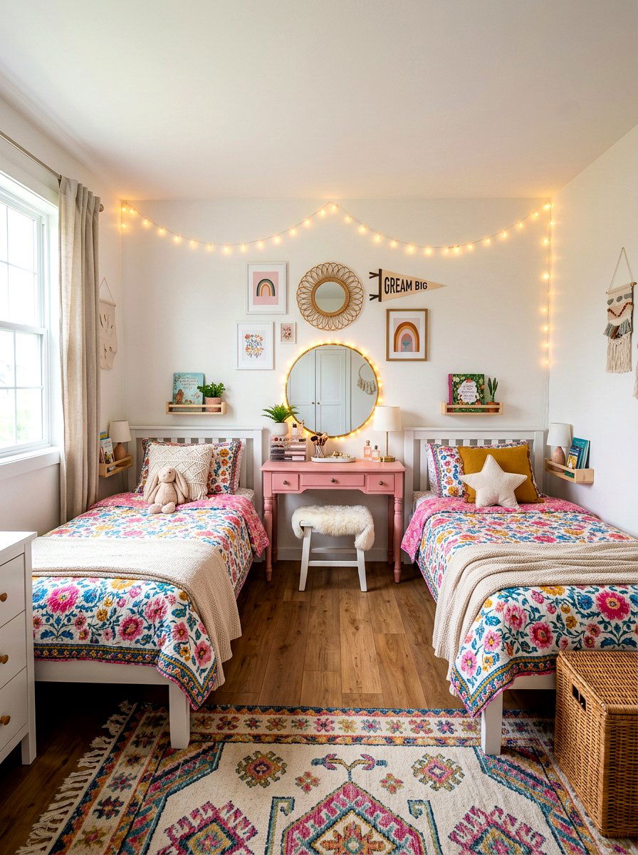 Girls Shared Bedroom - 30 shared sibling room ideas