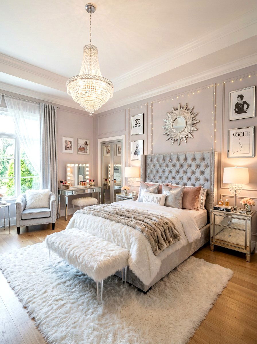 Glam Aesthetic Teen Bedroom - 30 cool teen room ideas aesthetic