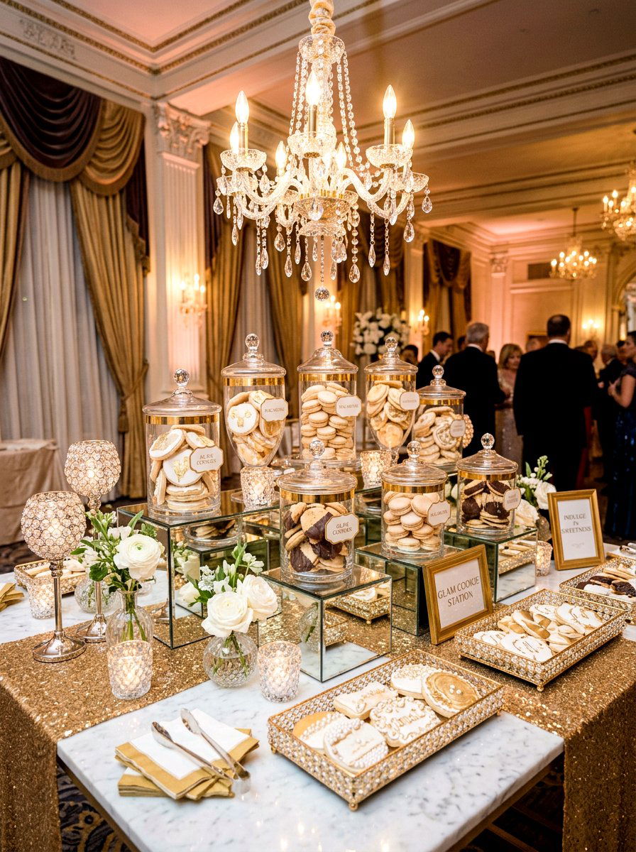 Glam Cookie Station - 30 cookie station ideas