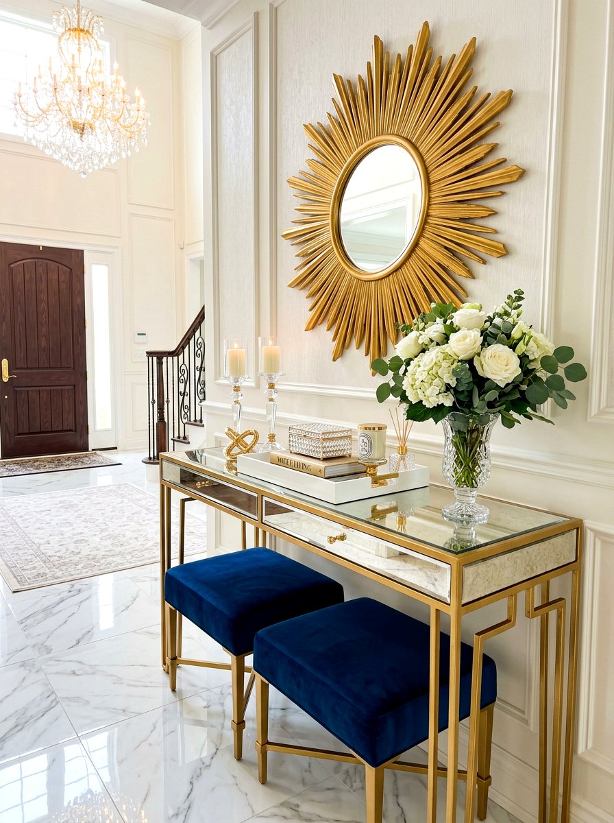 Glam Entry Table - 30 entry console styling ideas