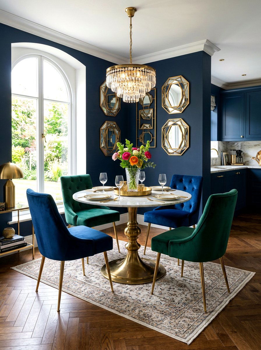 Glam Kitchen Nook - 30 cozy breakfast corner ideas