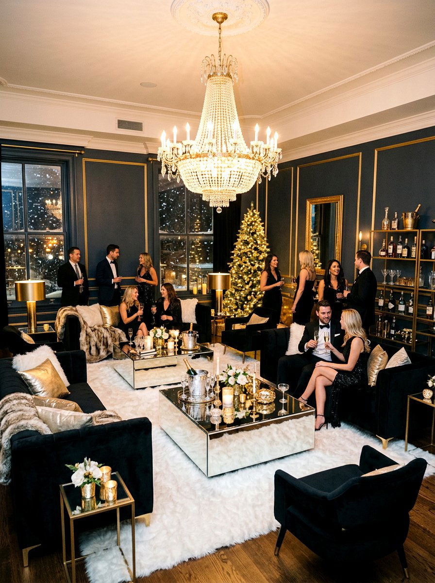 Glam Winter Lounge - 30 cozy winter lounge ideas