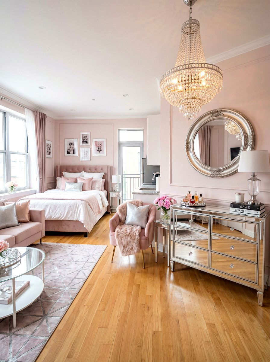 Glam studio apartment decor - 30 studio apartment vibe ideas