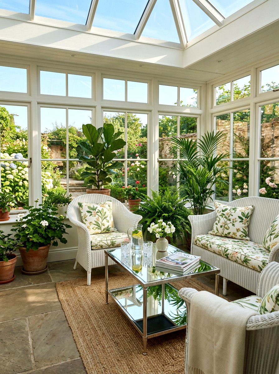 Glamorous Sunroom Mirror Top Drink Table - 30 drink table ideas