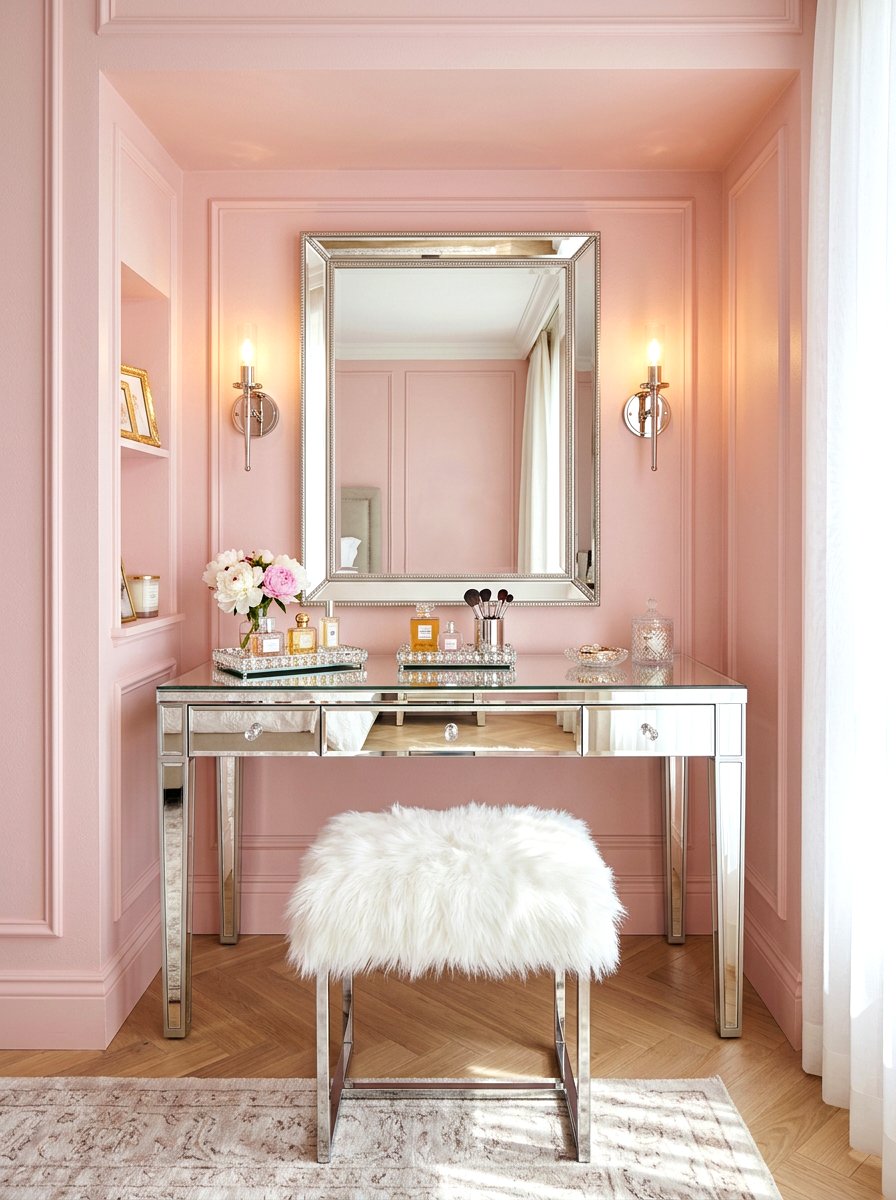 Glamorous Vanity Nook - 30 bedroom dressing lounge ideas