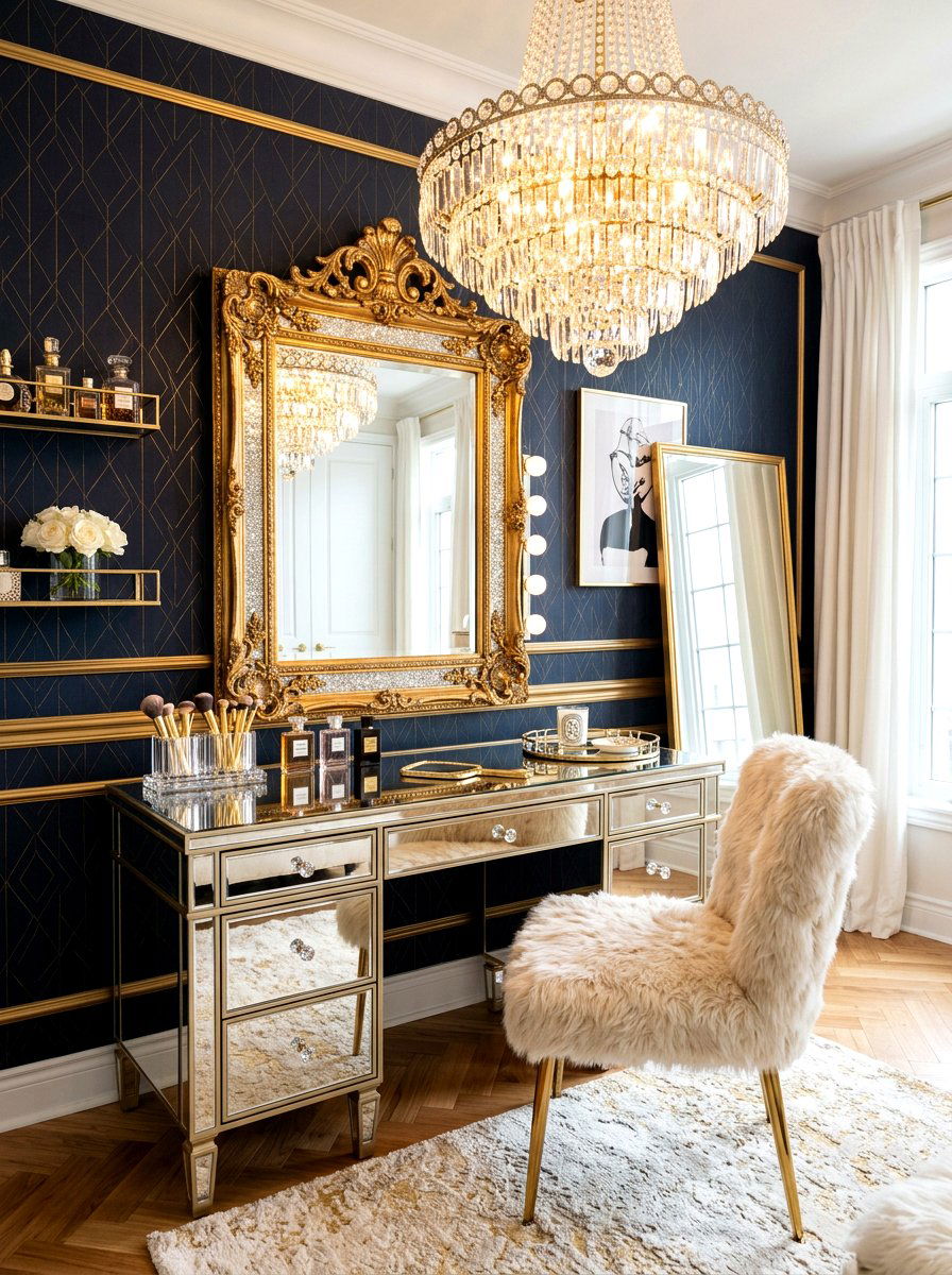 Glamorous Vanity Nook - 30 vanity nook ideas