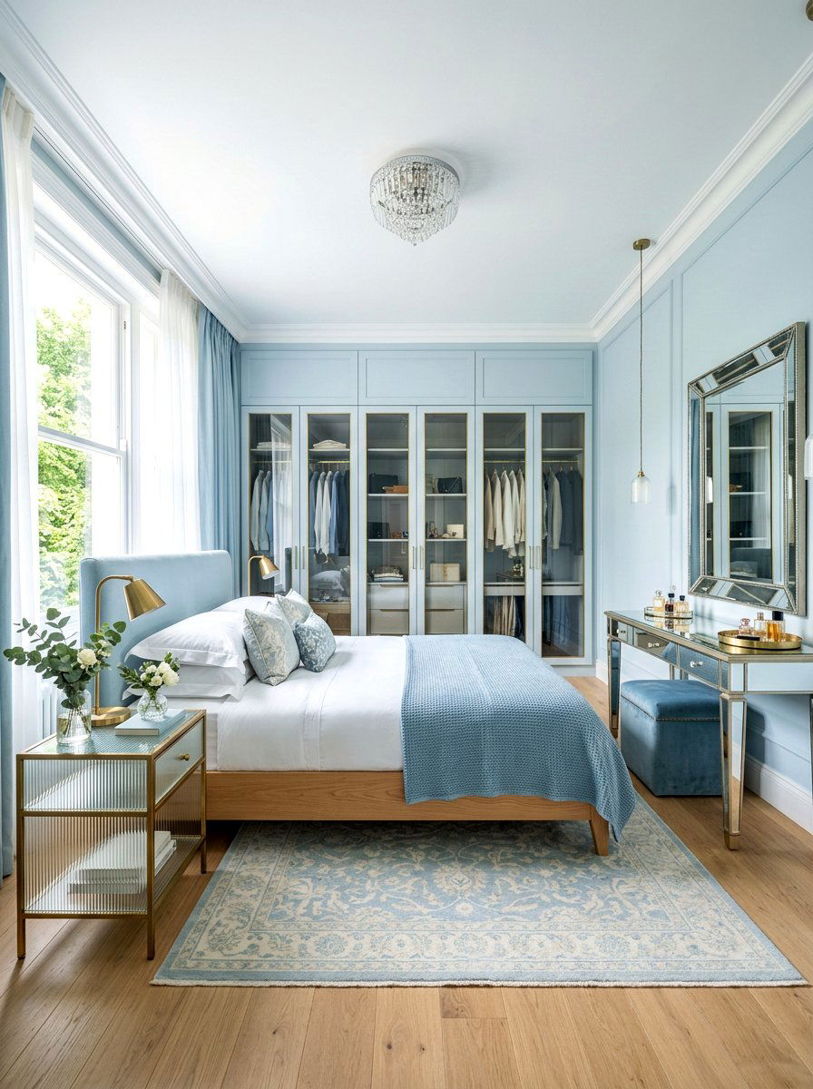 Glass And Mirror Room - 30 art deco bedroom ideas