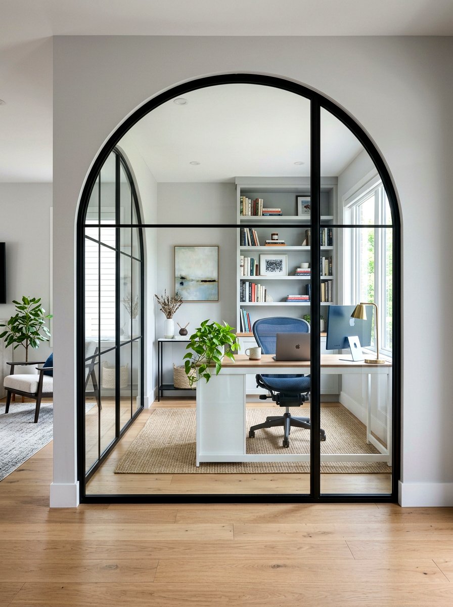 Glass Arched Room Divider - 30 arched room divider ideas