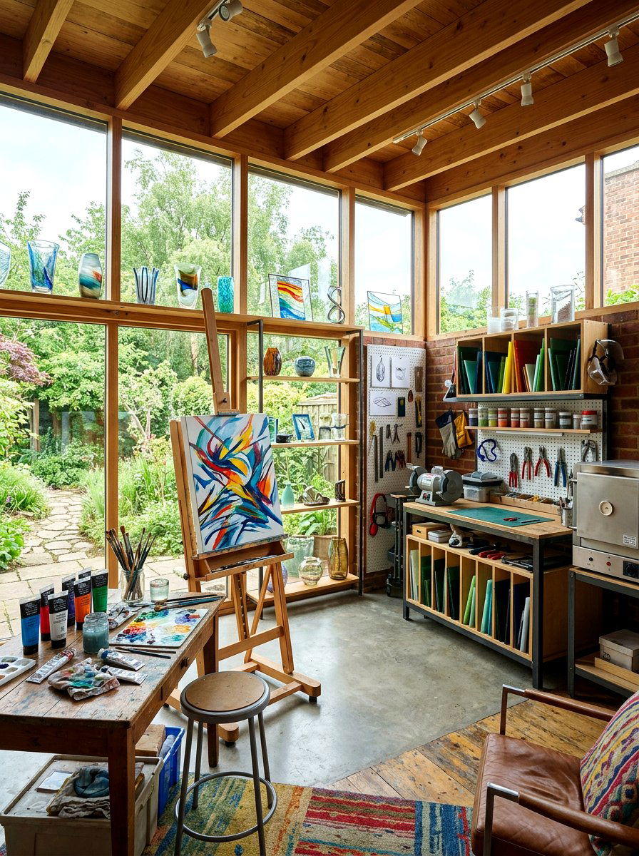 Glass Artist Studio - 30 glass room addition ideas