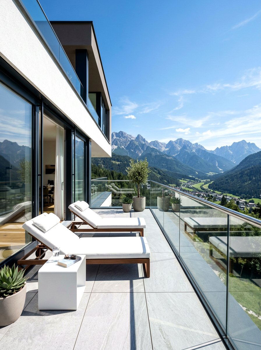 Glass Balcony - 30 resort patio ideas