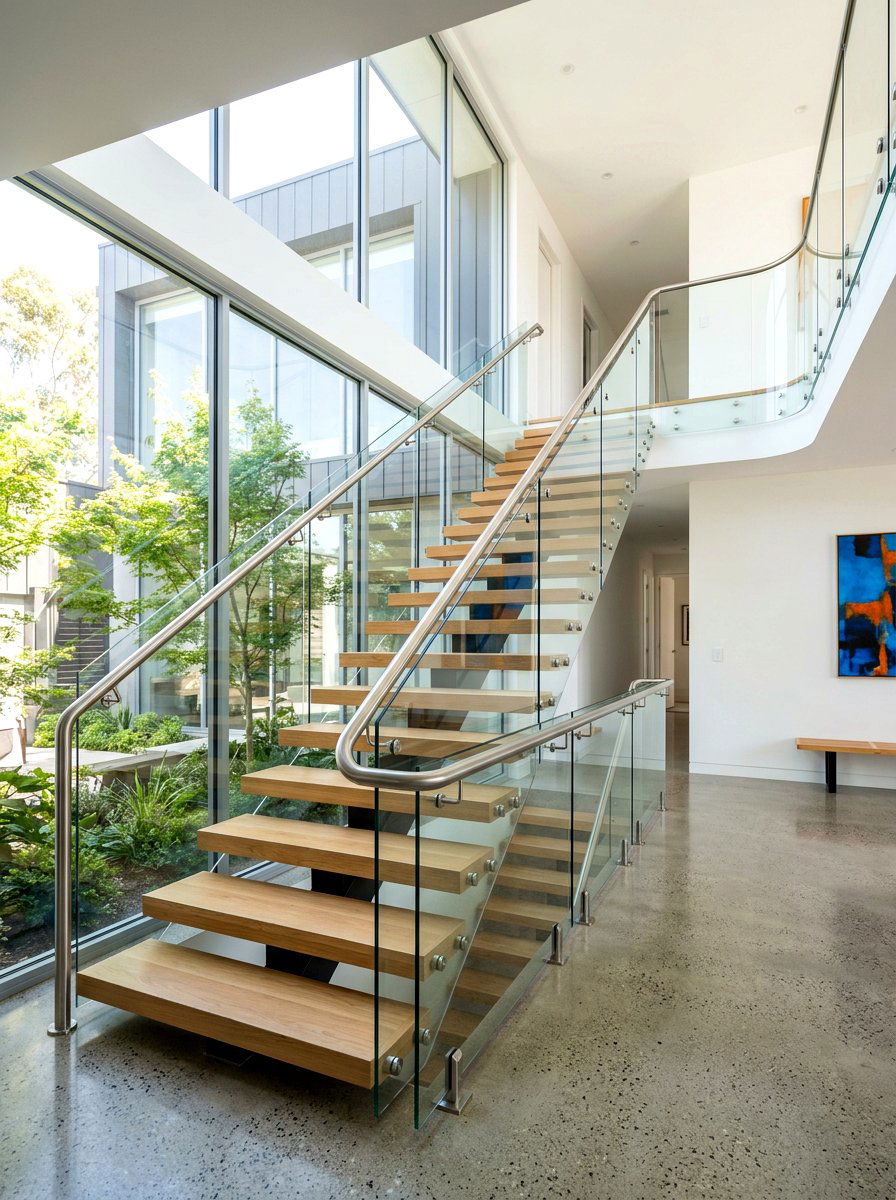Glass Balustrades - 30 staircase decor ideas