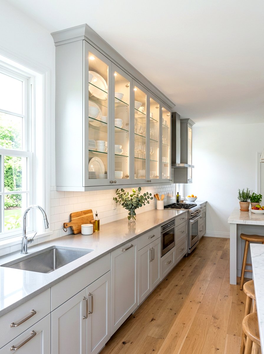 Glass Cabinet Kitchen - 30 timeless kitchen ideas