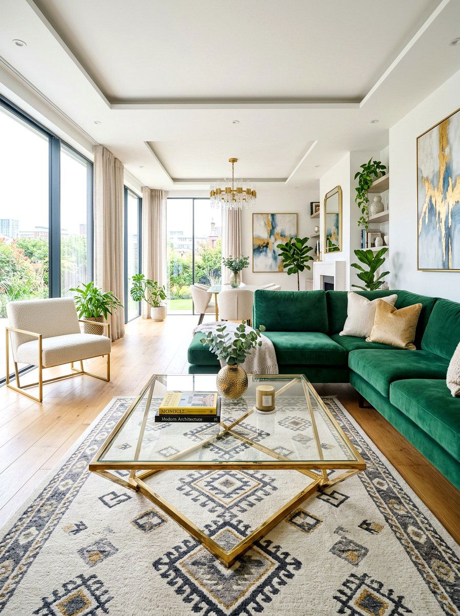Glass Coffee Table - 30 elegant living room ideas