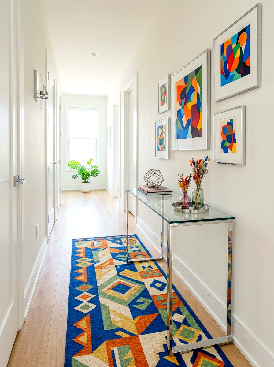 Glass Console Table - 30 entryway table ideas