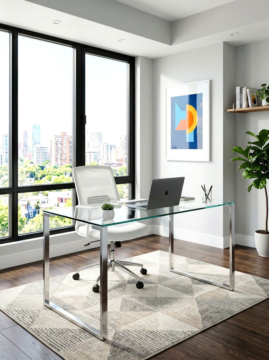 Glass Desk Office - 30 masculine office ideas