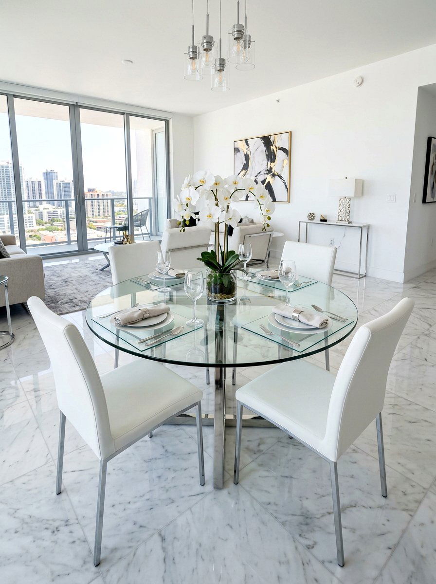 Glass Dining Room - 30 apartment dining room ideas