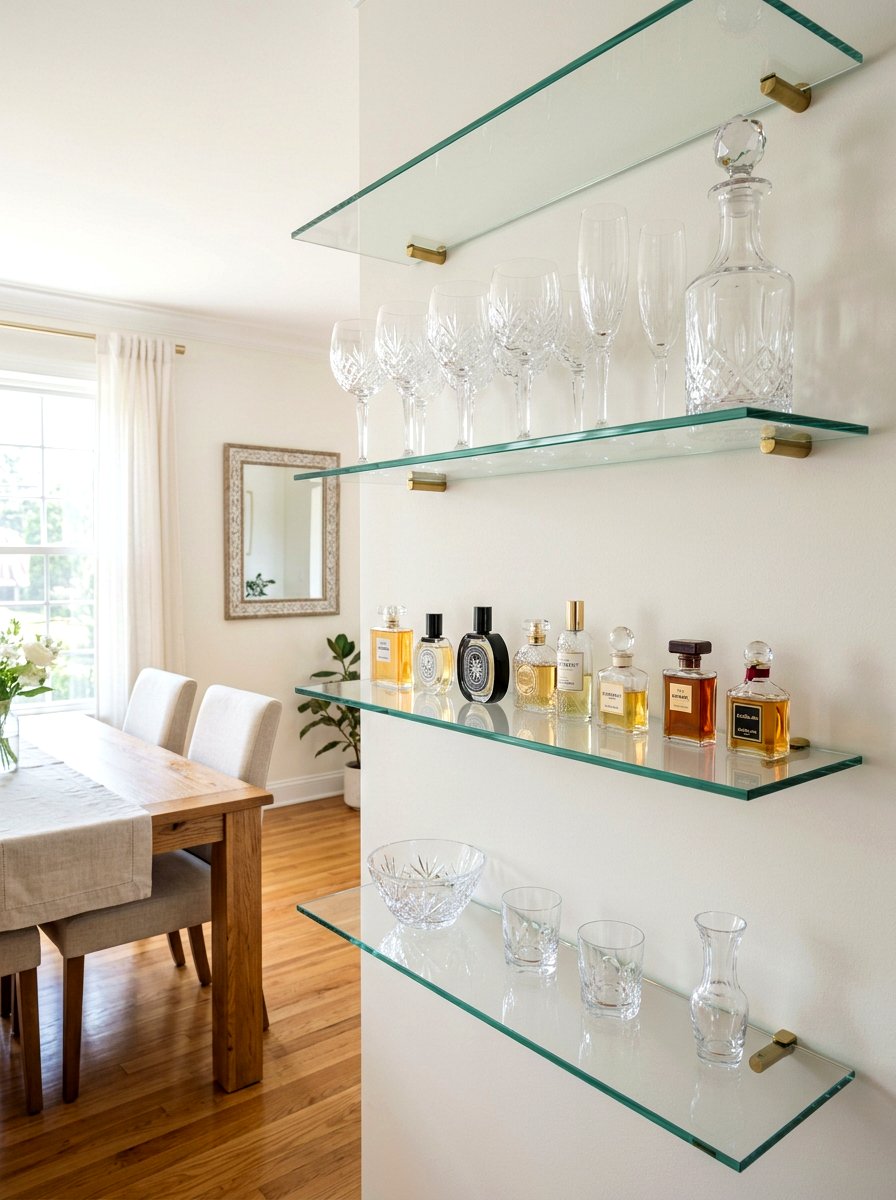 Glass Display Shelf - 30 shelf styling for Instagram ideas