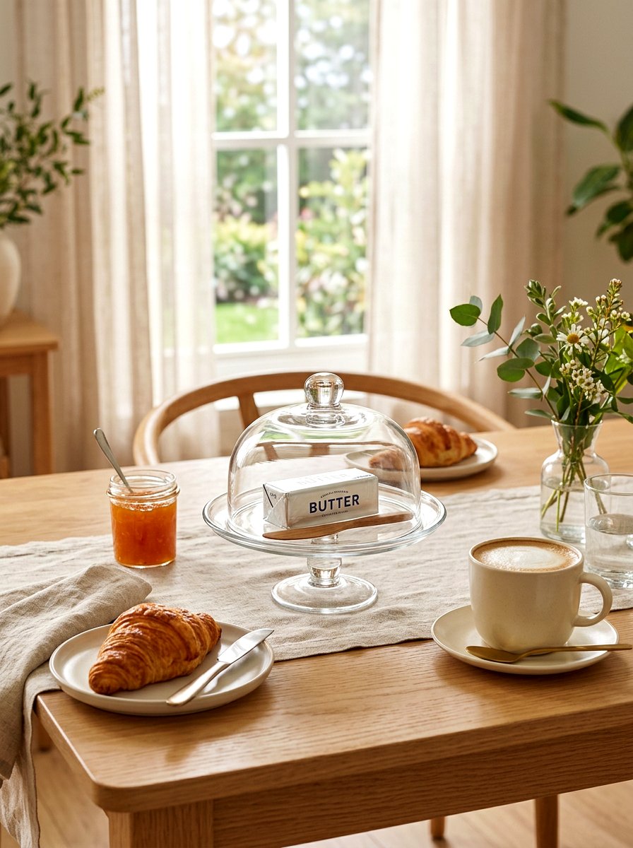 Glass Dome Butter Cake Stand - 30 cake stand kitchen decor ideas