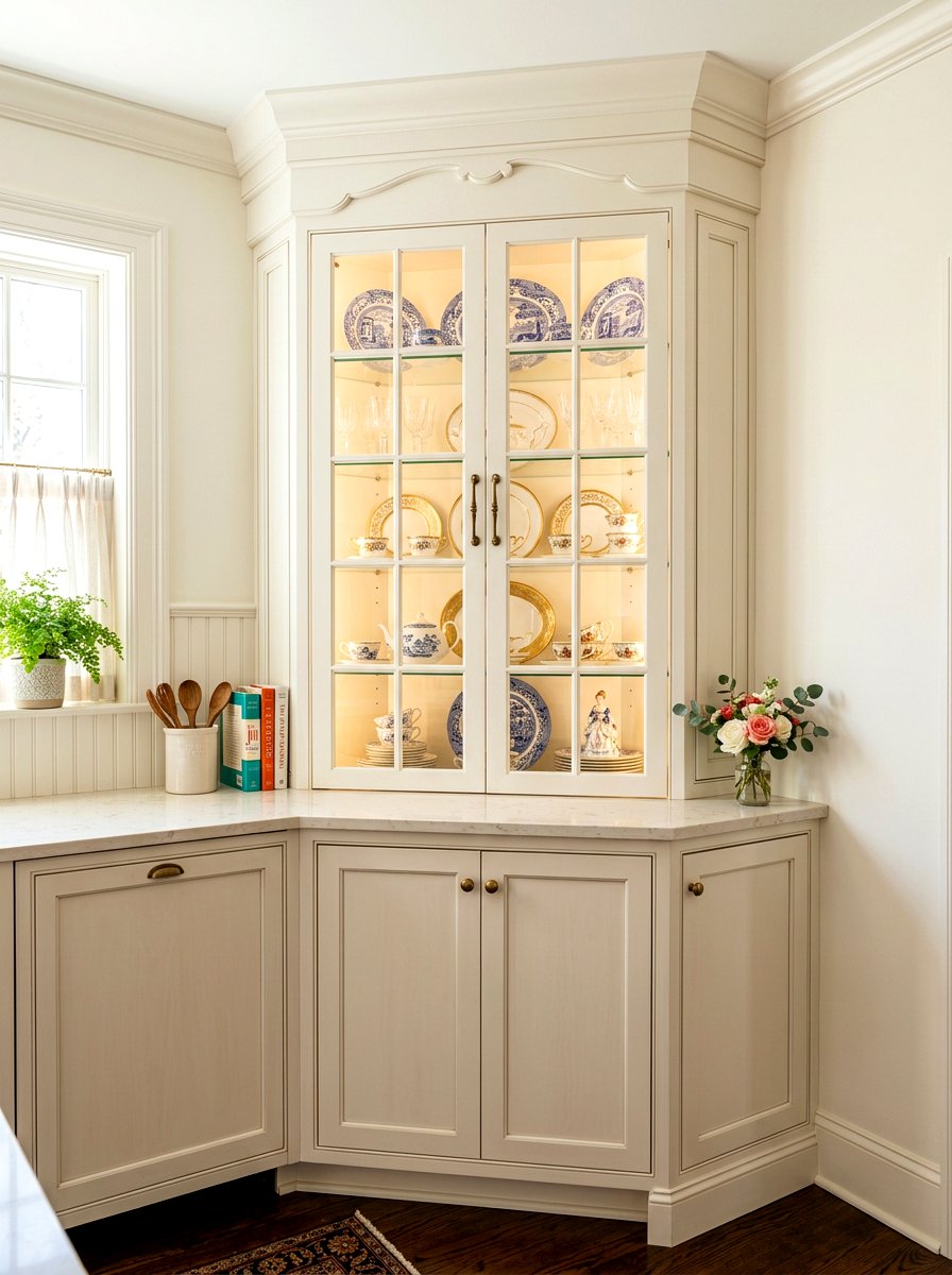 Glass Door Corner Cabinet - 30 blind corner cabinet ideas