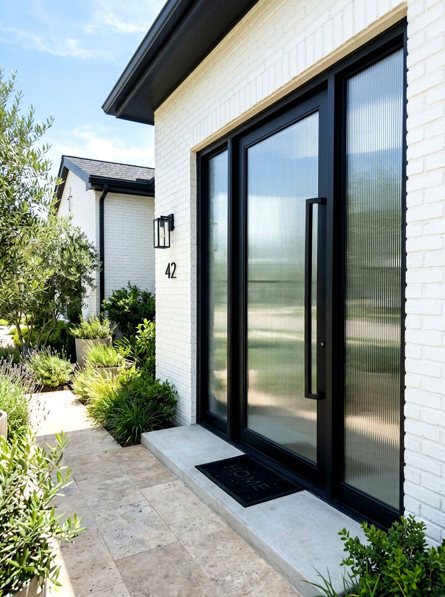 Glass Door Panels - 30 front door decor ideas