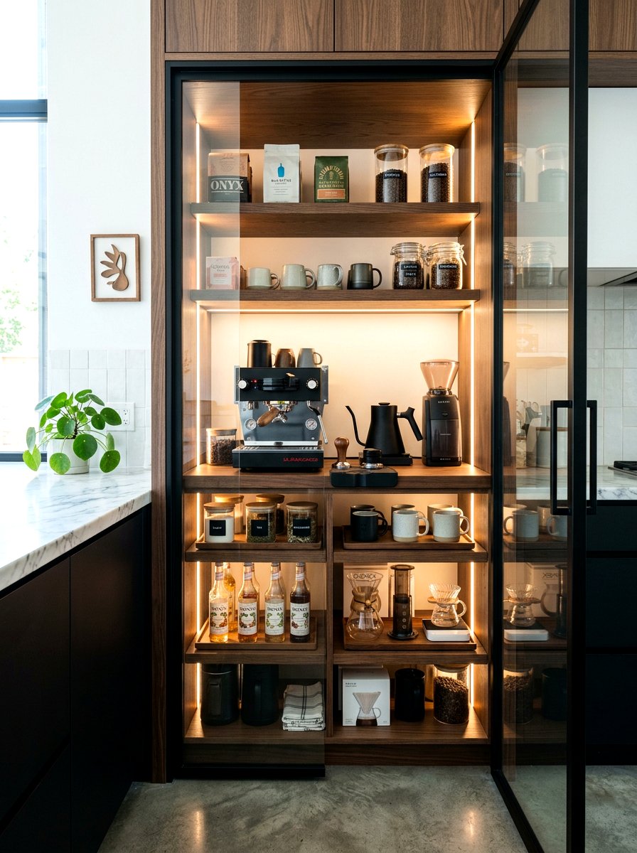 Glass Door Pantry Coffee - 30 walk in pantry cafe ideas