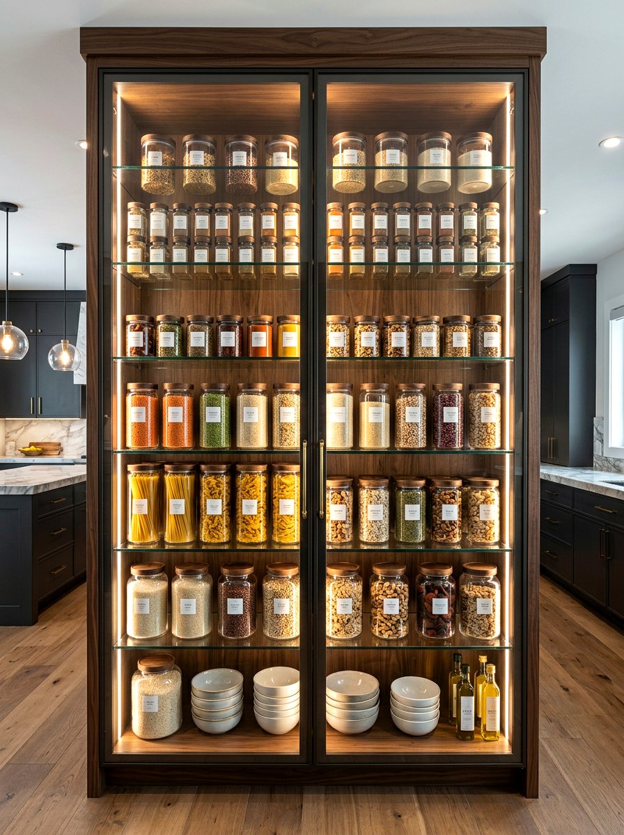 Glass Door Pantry Shelving - 30 pantry shelving layout ideas