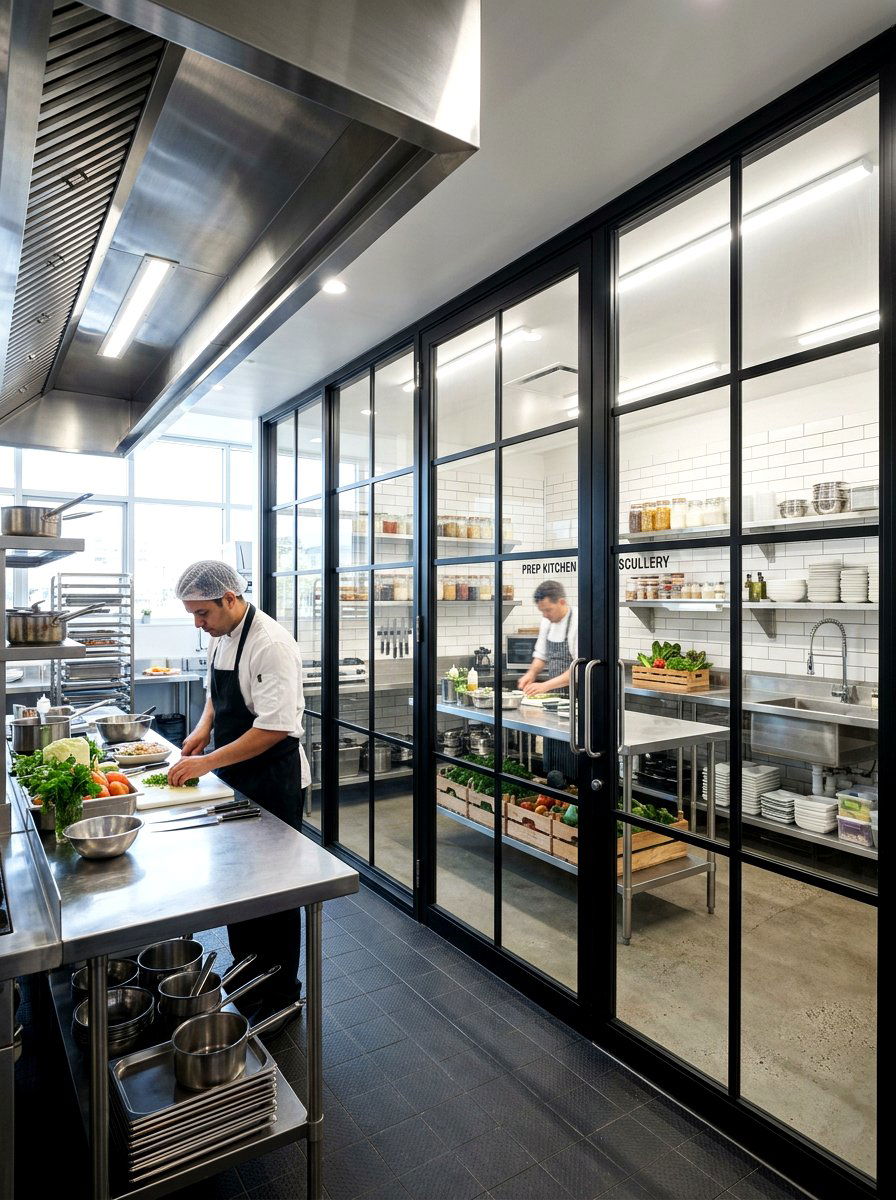 Glass Door Prep Kitchen - 30 small prep kitchen ideas