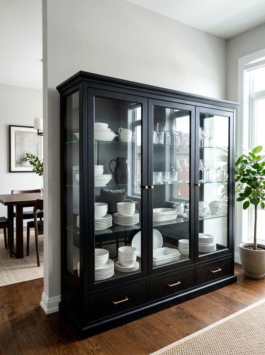 Glass Door Sideboard - 30 sideboard decor ideas