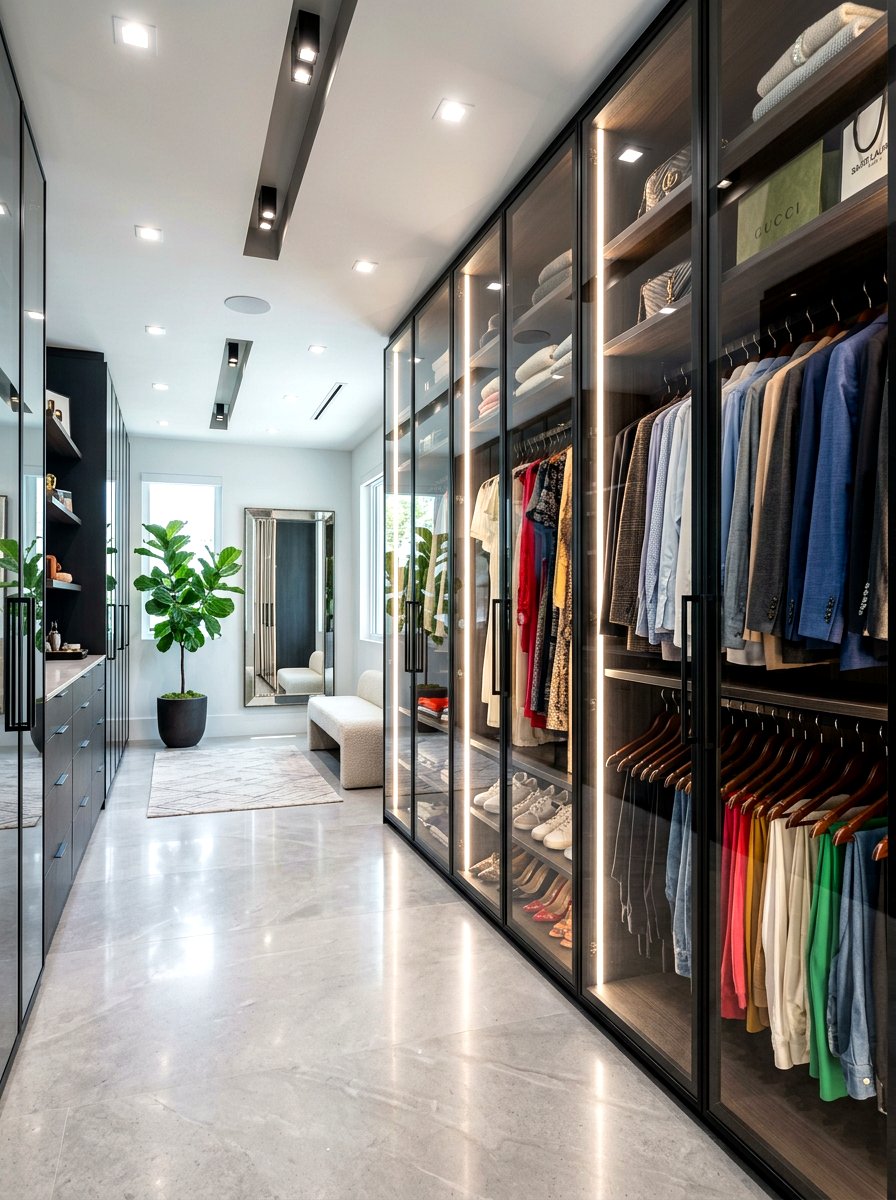 Glass Door Walk In Closet - 30 walk in closet ideas