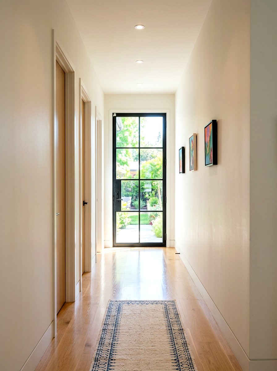 Glass Door - 30 narrow hall styling ideas